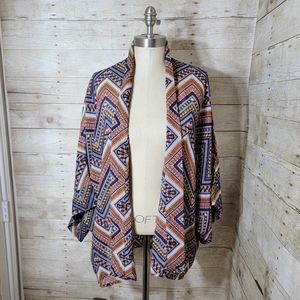 Fun and flirt chevron kimono. Size L